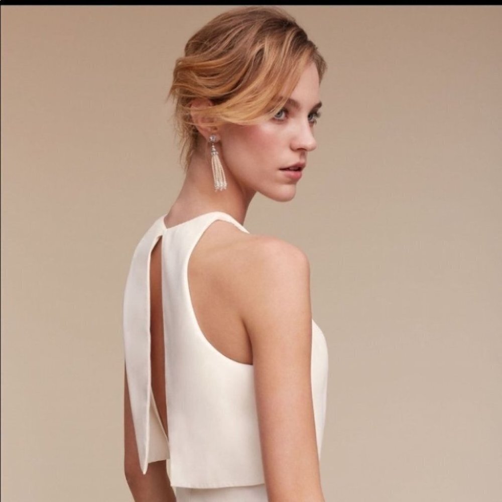 NWT Anthropologie BHLDN Jill Stuart Iva Crepe Maxi Dress Wedding Bridal Size 2 - Picture 15 of 17